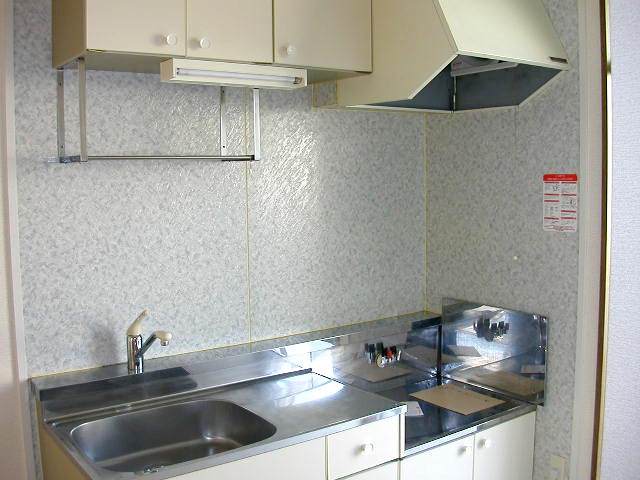 Kitchen. Two-burner gas stove can be installed