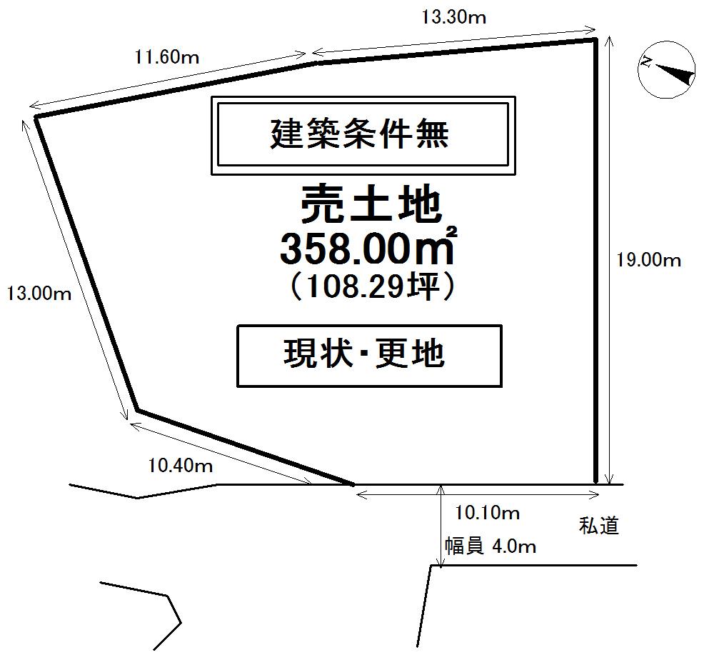 Compartment figure. Land price 5,415,000 yen, Land area 358 sq m