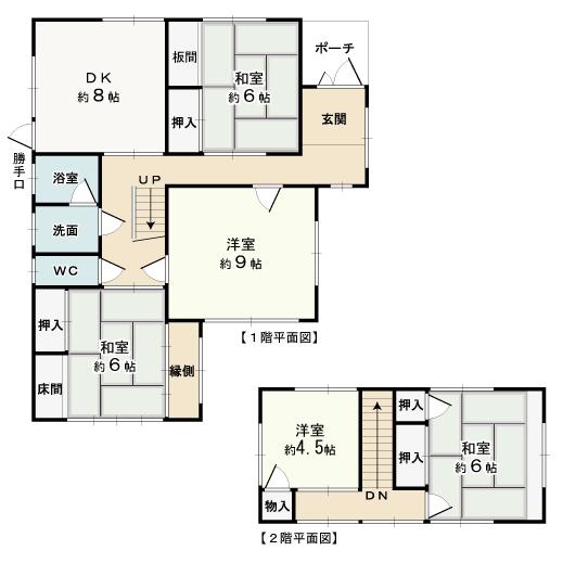 Floor plan. 18,800,000 yen, 5DK, Land area 235.47 sq m , Building area 105.14 sq m Floor