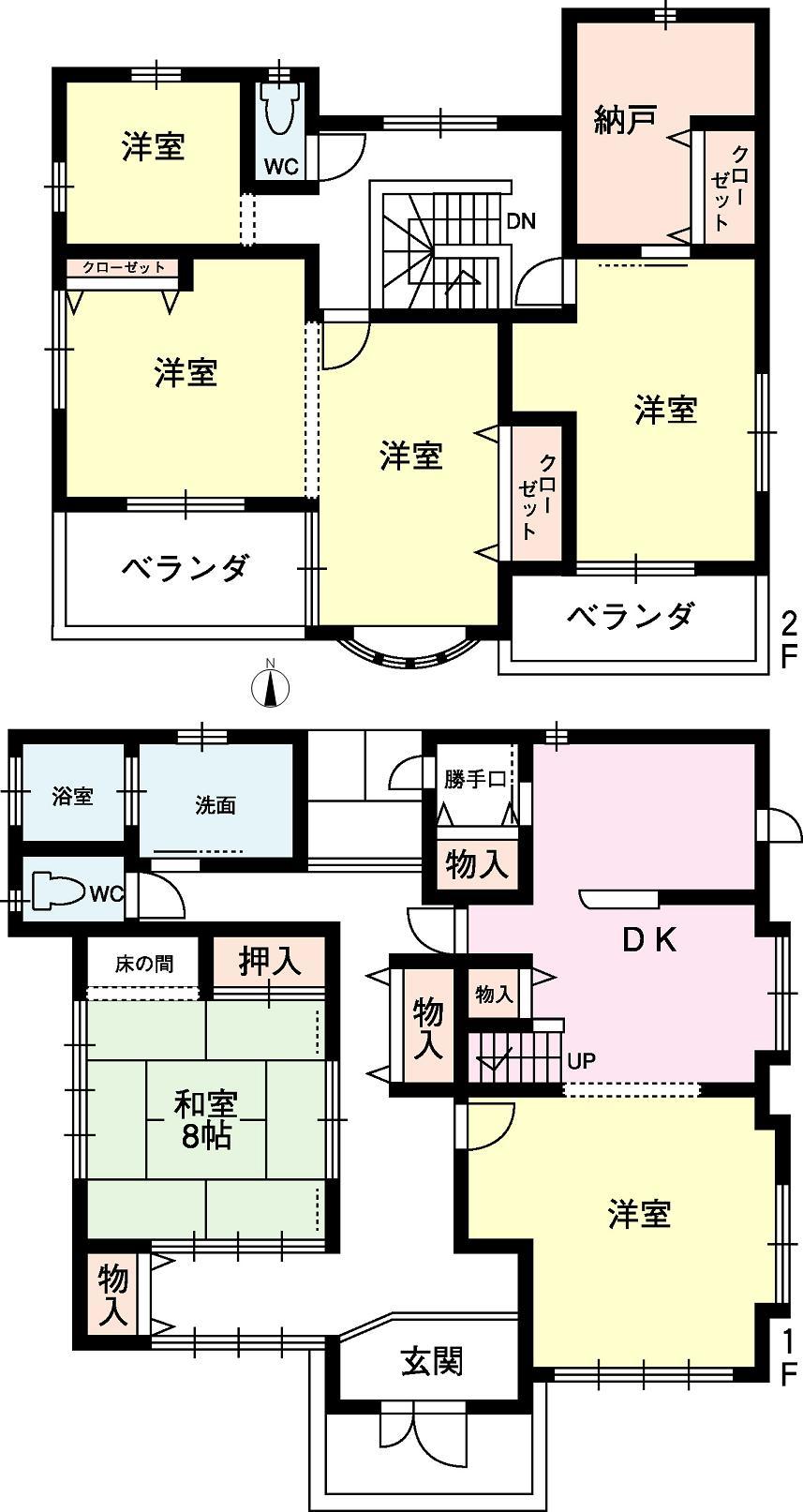 Floor plan. 39,800,000 yen, 3LDK + 2S (storeroom), Land area 233.94 sq m , Building area 185.71 sq m