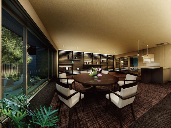 Shared facilities.  [Space that can be utilized in a multi-purpose, Owner's Lounge] As a free place of relaxation available to the people of the owner, Bright and cozy owner's lounge was available. Such as your meeting or event in the apartment with the direction of the guest, You can take advantage in the multi-purpose. (Owner's Lounge Rendering)