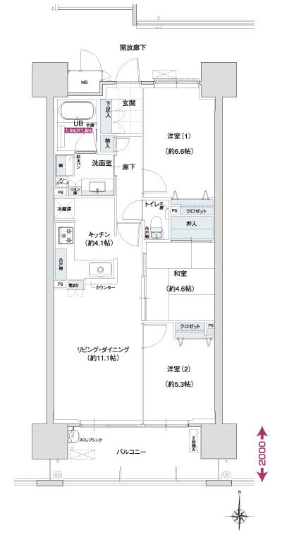 Floor: 3LDK, occupied area: 70.08 sq m, Price: 29,690,000 yen