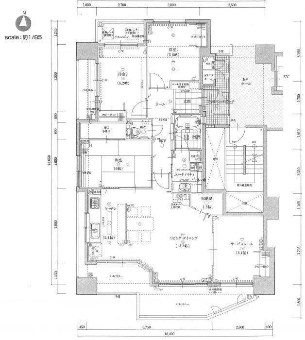 Floor plan. 3LDK + S (storeroom), Price 21 million yen, Occupied area 95.18 sq m , Balcony area 24.88 sq m