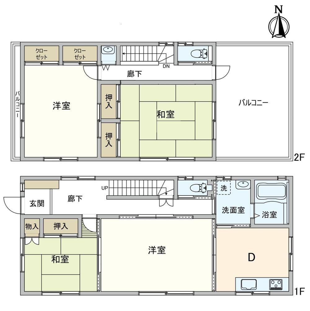 Floor plan. 38,700,000 yen, 4DK, Land area 181.6 sq m , Building area 131.81 sq m