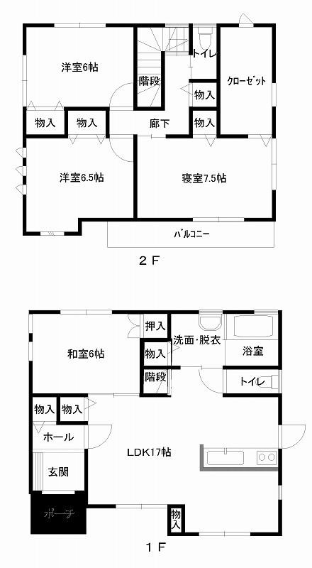 Floor plan. 24,300,000 yen, 4LDK, Land area 180.9 sq m , Building area 107.64 sq m