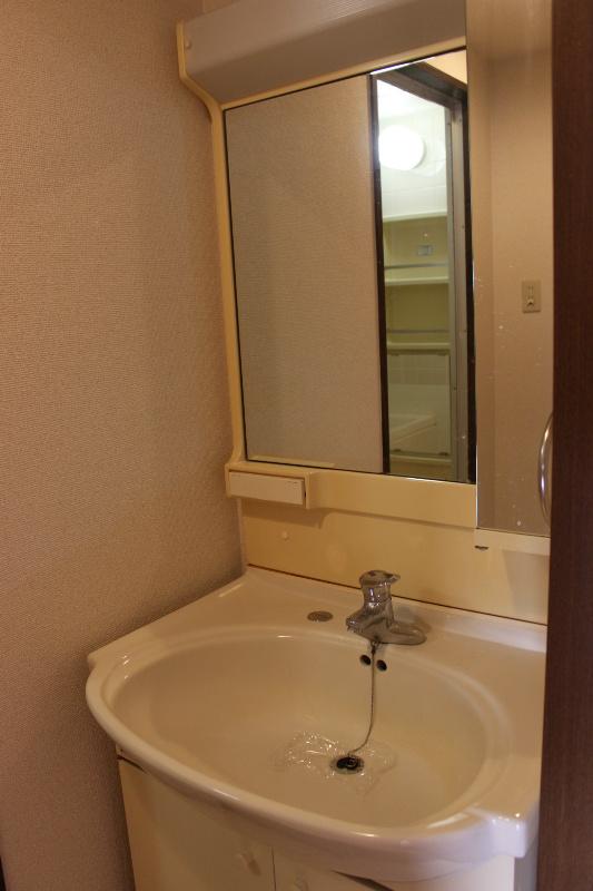 Wash basin, toilet. It is the washstand that there is housed in the back of the mirror.