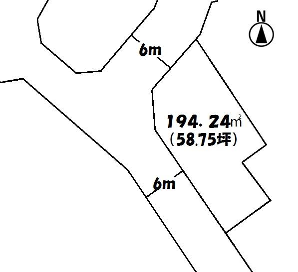 Compartment figure. Land price 9.8 million yen, Land area 194.24 sq m