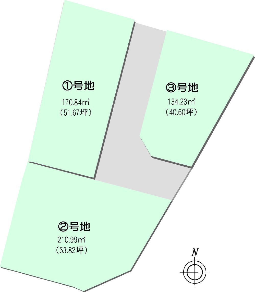 Compartment figure. Land price 19,066,000 yen, Land area 210.99 sq m whole compartment view. 
