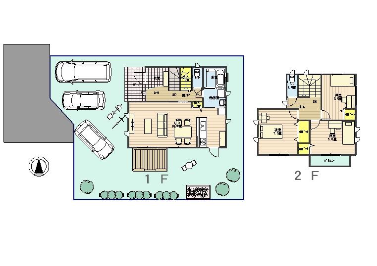 Other building plan example. Building plan example (No. 4 place) building price 16.8 million yen, Building area 107.00 sq m