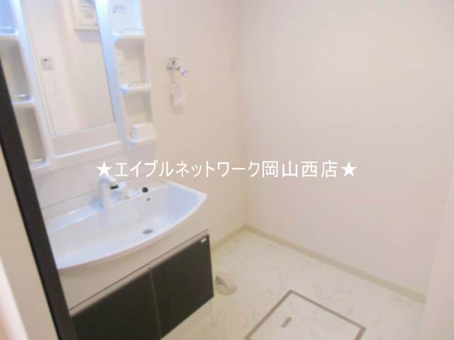 Washroom. Shampoo is with Dresser