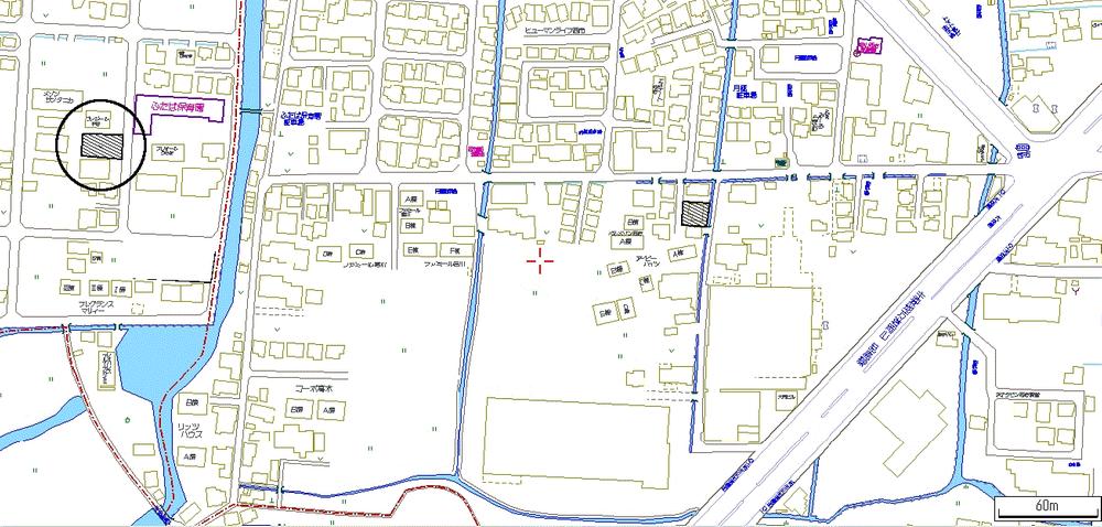 Local guide map. Futaba nursery buckwheat. 