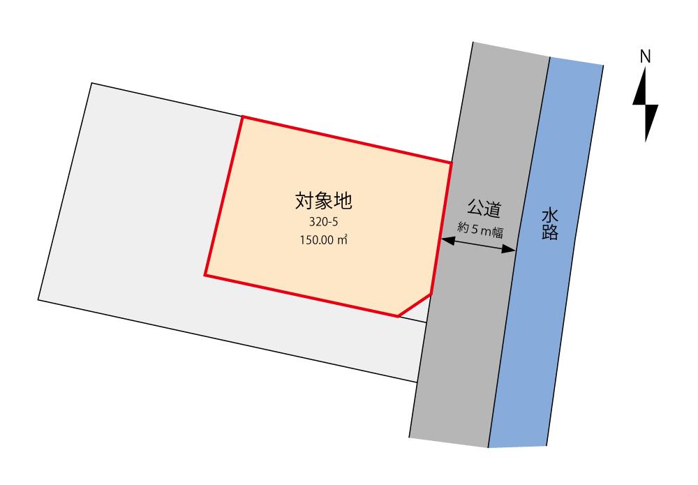 Compartment figure. Land price 18 million yen, Land area 150 sq m Okayama city north district Higashifurumatsu 5-chome