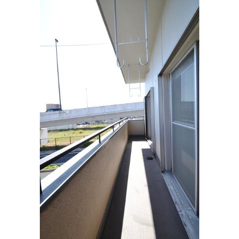 Balcony. Laundry will dry well in a wide balcony