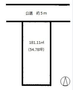 Compartment figure. Land price 6.6 million yen, Land area 181.11 sq m