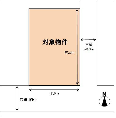 Compartment figure. Land price 17.5 million yen, Per day it is good in the land area 186.77 sq m southeast corner lot. 