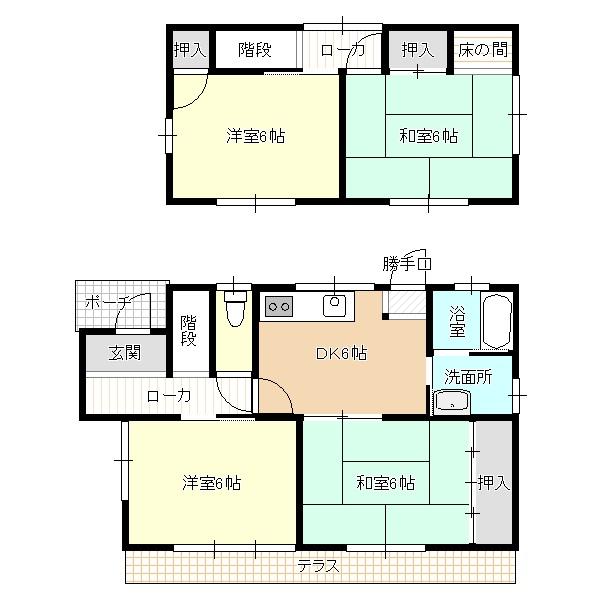 Floor plan. 13.5 million yen, 4DK, Land area 184.52 sq m , Building area 72.03 sq m