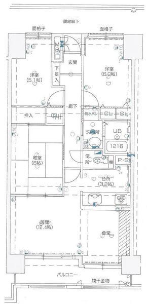 Floor plan. 3LDK, Price 15.8 million yen, Occupied area 66.43 sq m , Balcony area 7.76 sq m