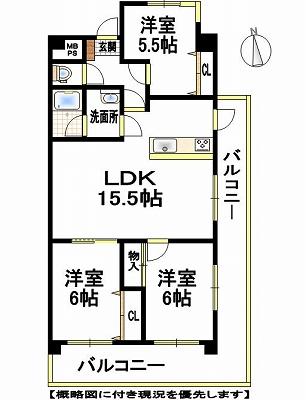 Floor plan. 3LDK, Price 11.8 million yen, Occupied area 71.94 sq m