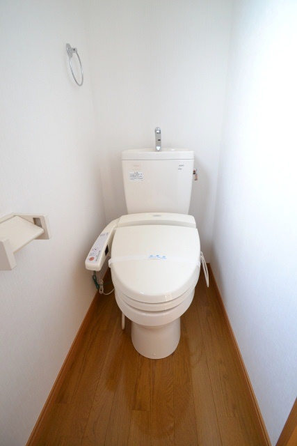 Toilet. Washlet is settled also installed in the toilet