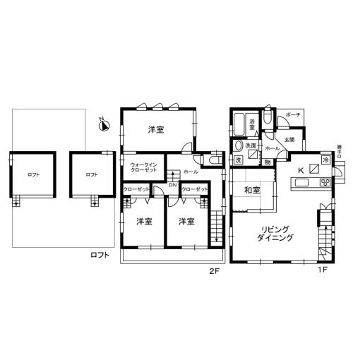 Floor plan. 26,800,000 yen, 4LDK + S (storeroom), Land area 112.01 sq m , Loft of the building area 103.75 sq m 4.5 Pledge There are two places