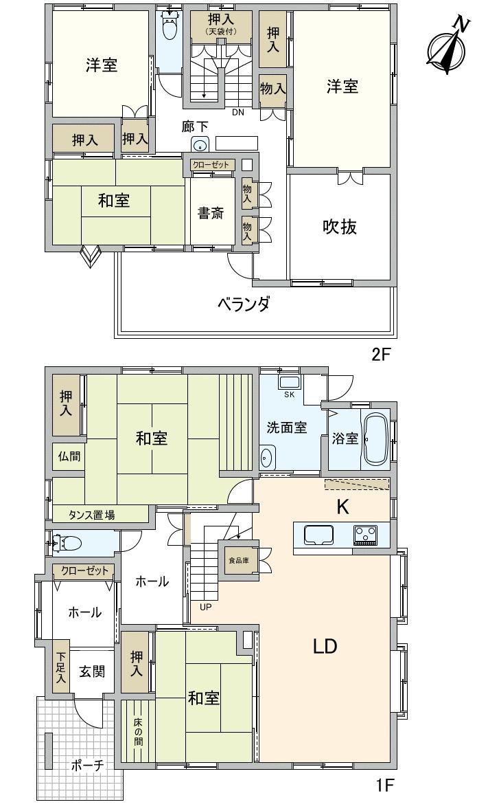 Floor plan. 25,800,000 yen, 5DK, Land area 231.41 sq m , Building area 146.98 sq m