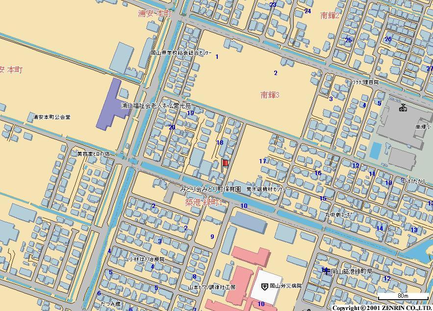 Local guide map. It is a quiet residential area.