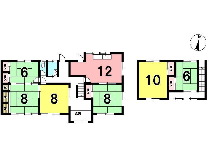 Floor plan. 25 million yen, 6DK, Land area 1056.46 sq m , Building area 164.89 sq m