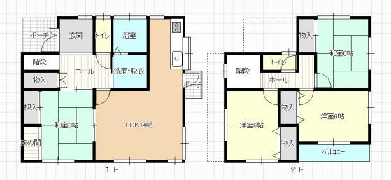 Floor plan. 11.5 million yen, 4LDK, Land area 137.27 sq m , Building area 100.61 sq m