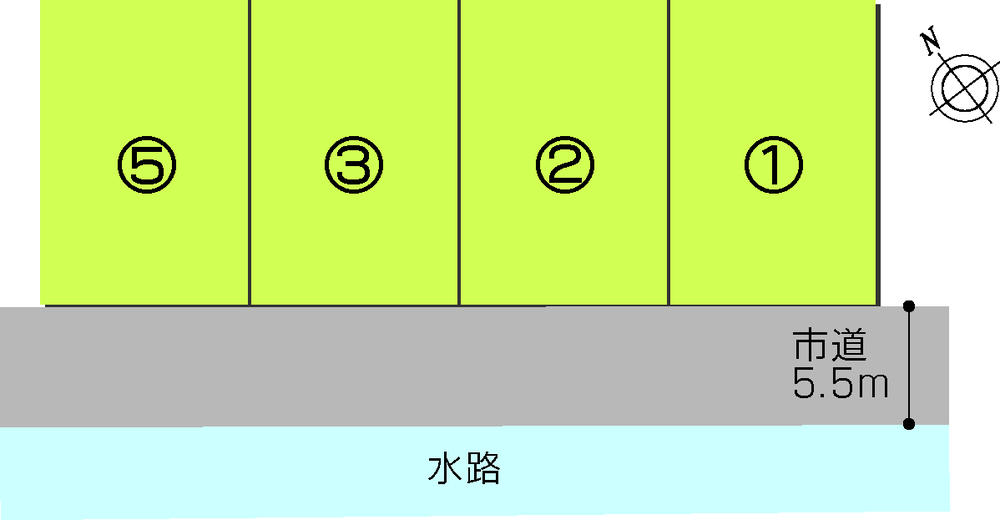 Compartment figure. Land price 13.4 million yen, Free design land of land area 169.6 sq m 4 compartment