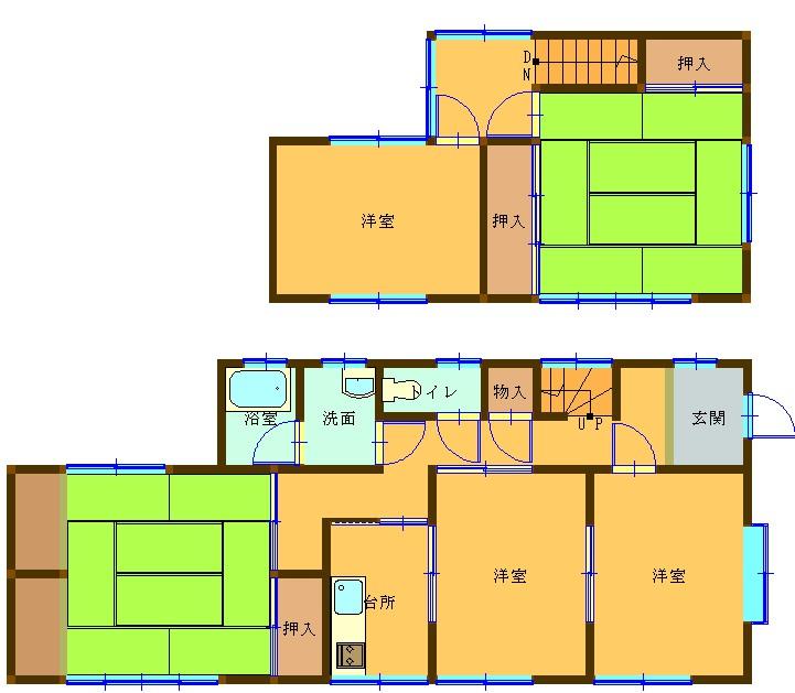 Floor plan. 4.8 million yen, 4DK, Land area 226.61 sq m , Building area 111.47 sq m