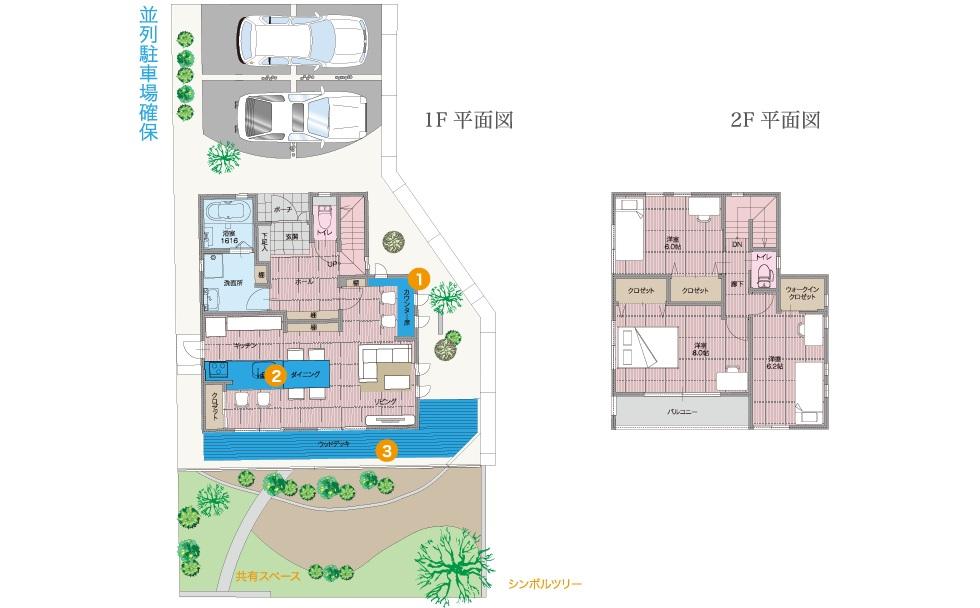 Floor plan. (No. 8 locations), Price TBD , 3LDK, Land area 127.94 sq m , Building area 98.74 sq m