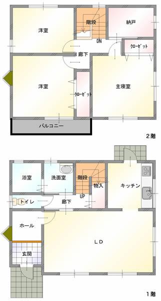 Floor plan. 24.5 million yen, 3LDK + S (storeroom), Land area 159.9 sq m , Building area 105.25 sq m