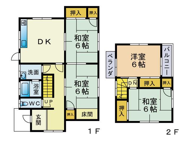 Floor plan. 16.8 million yen, 4DK, Land area 150.4 sq m , Building area 85.29 sq m