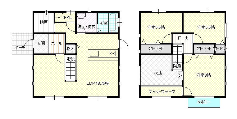 Floor plan. 19,800,000 yen, 3LDK, Land area 165.3 sq m , Building area 92.73 sq m