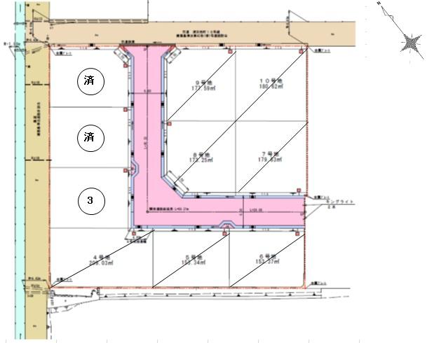 Compartment figure. Land price 9,808,000 yen, Land area 166.3 sq m compartment view