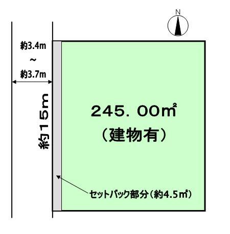 Compartment figure. Land price 12.9 million yen, Land area 245 sq m