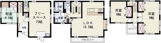 Floor plan. 25,800,000 yen, 4LDK, Land area 161.34 sq m , Building area 129 sq m