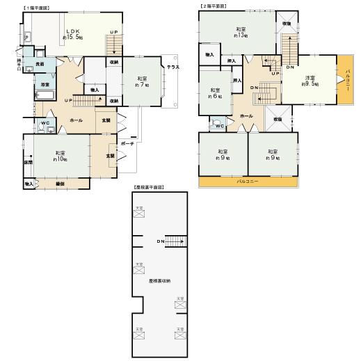 Floor plan. 23.8 million yen, 7LDK + S (storeroom), Land area 518.06 sq m , Building area 233.09 sq m