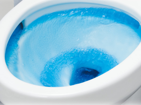 Toilet.  [Tornado cleaning] Rinse will not bear the bowl surface quickly in the double of water flow. Always comfortable keeping the toilet with a strong detergency.