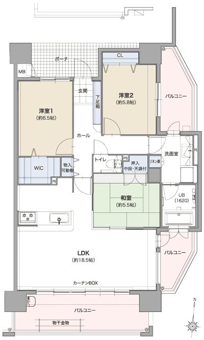 Floor: 3LDK + WIC, the occupied area: 85.67 sq m, Price: 28.8 million yen ~ 29 million yen