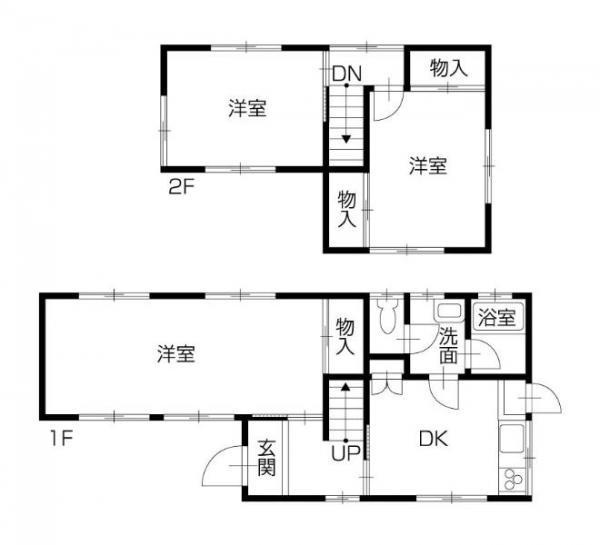Floor plan. 9.8 million yen, 3DK, Land area 92.31 sq m , Building area 67.89 sq m floor plan