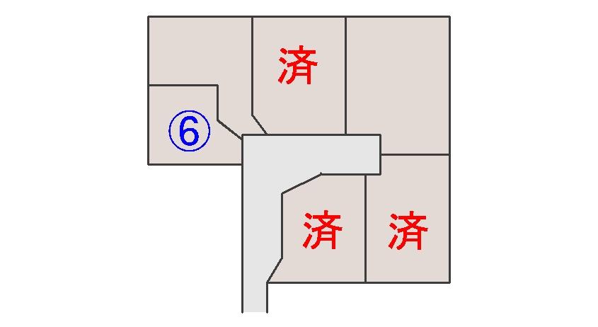 Compartment figure. Land price 7.4 million yen, Land area 216.77 sq m 6 No. land Tsubo 120,000