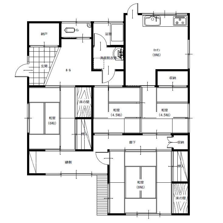 Floor plan. 16 million yen, 4DK, Land area 231.4 sq m , Building area 90.66 sq m