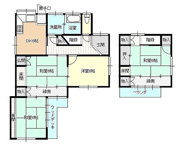 Floor plan. 10.5 million yen, 4DK, Land area 126.94 sq m , Building area 73.69 sq m