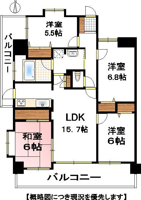 Floor plan. 4LDK, Price 19,800,000 yen, Occupied area 86.29 sq m , Balcony area 24.19 sq m