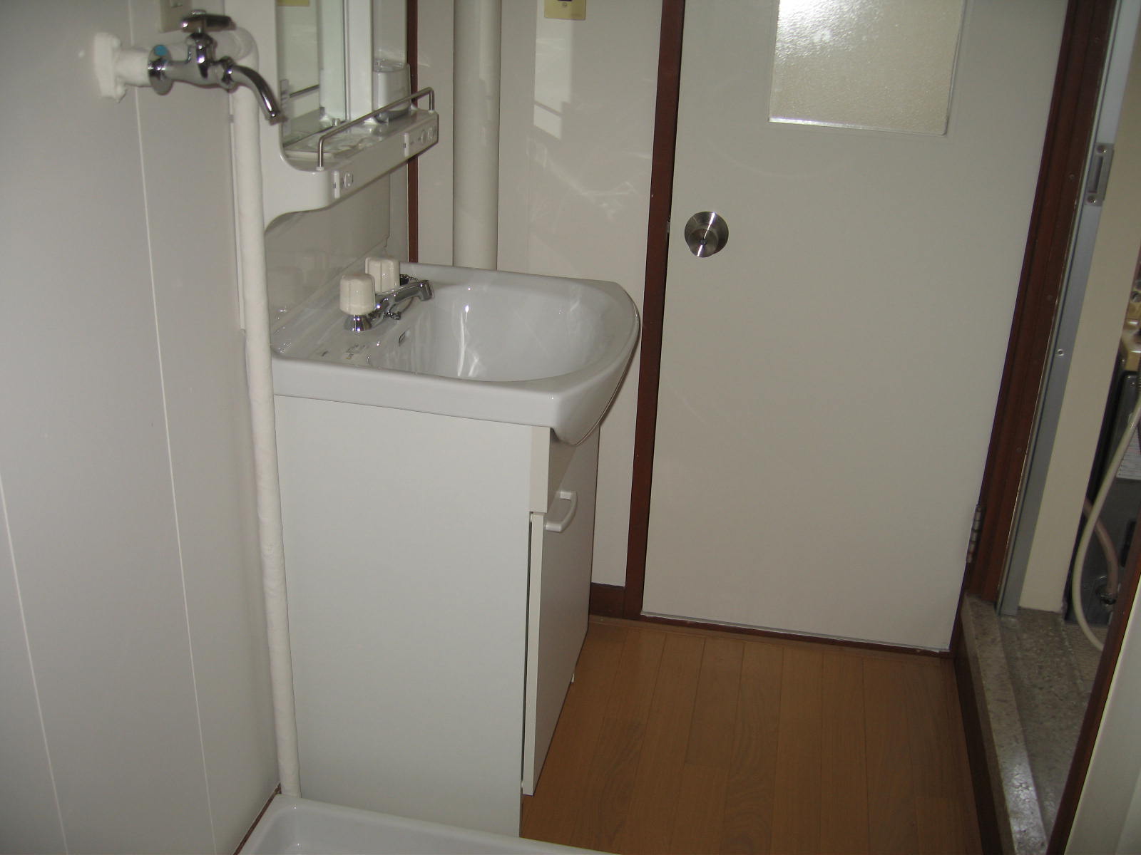 Washroom. Basin is also new