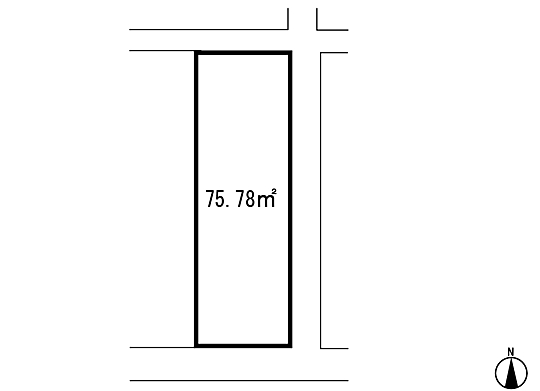 Compartment figure. Land price 3.7 million yen, Land area 75.78 sq m