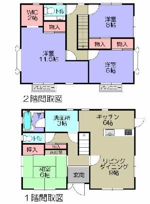 Floor plan. 17.8 million yen, 4LDK, Land area 166.91 sq m , Building area 115.1 sq m