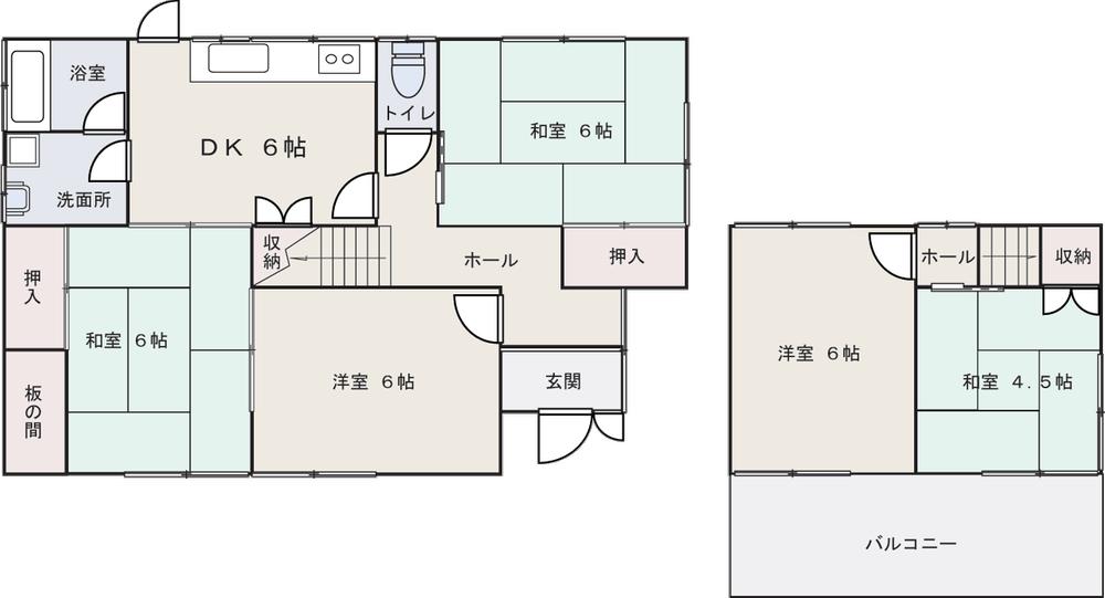 Floor plan. 11.5 million yen, 5DK, Land area 204.15 sq m , Building area 97.68 sq m