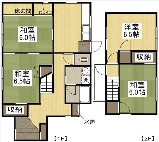 Floor plan. 15.8 million yen, 4DK, Land area 154.88 sq m , Building area 93.87 sq m